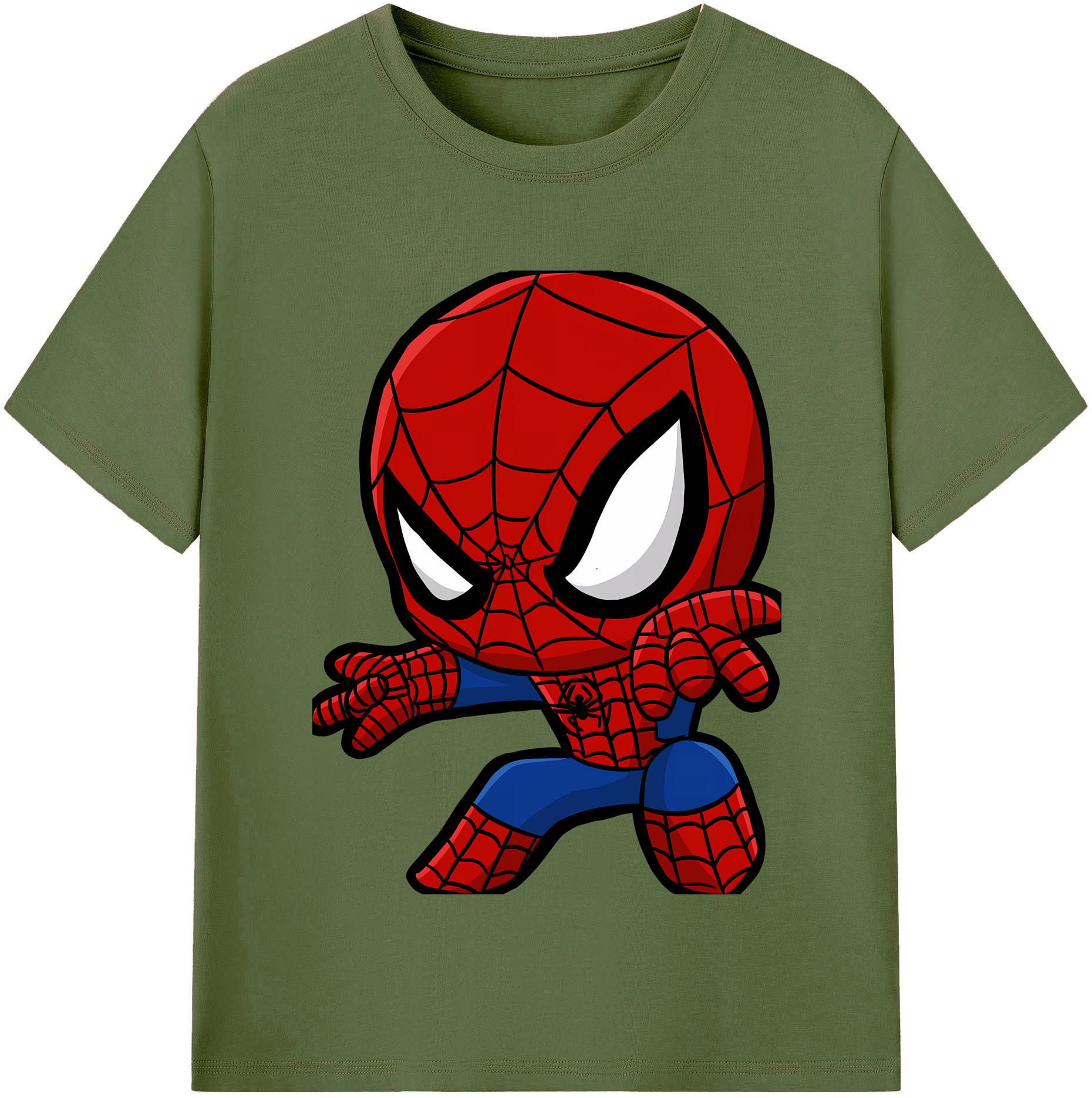 （画像用） Spider Man スパイダーマン 綿100％半袖Tシャツ（フロントプリント）